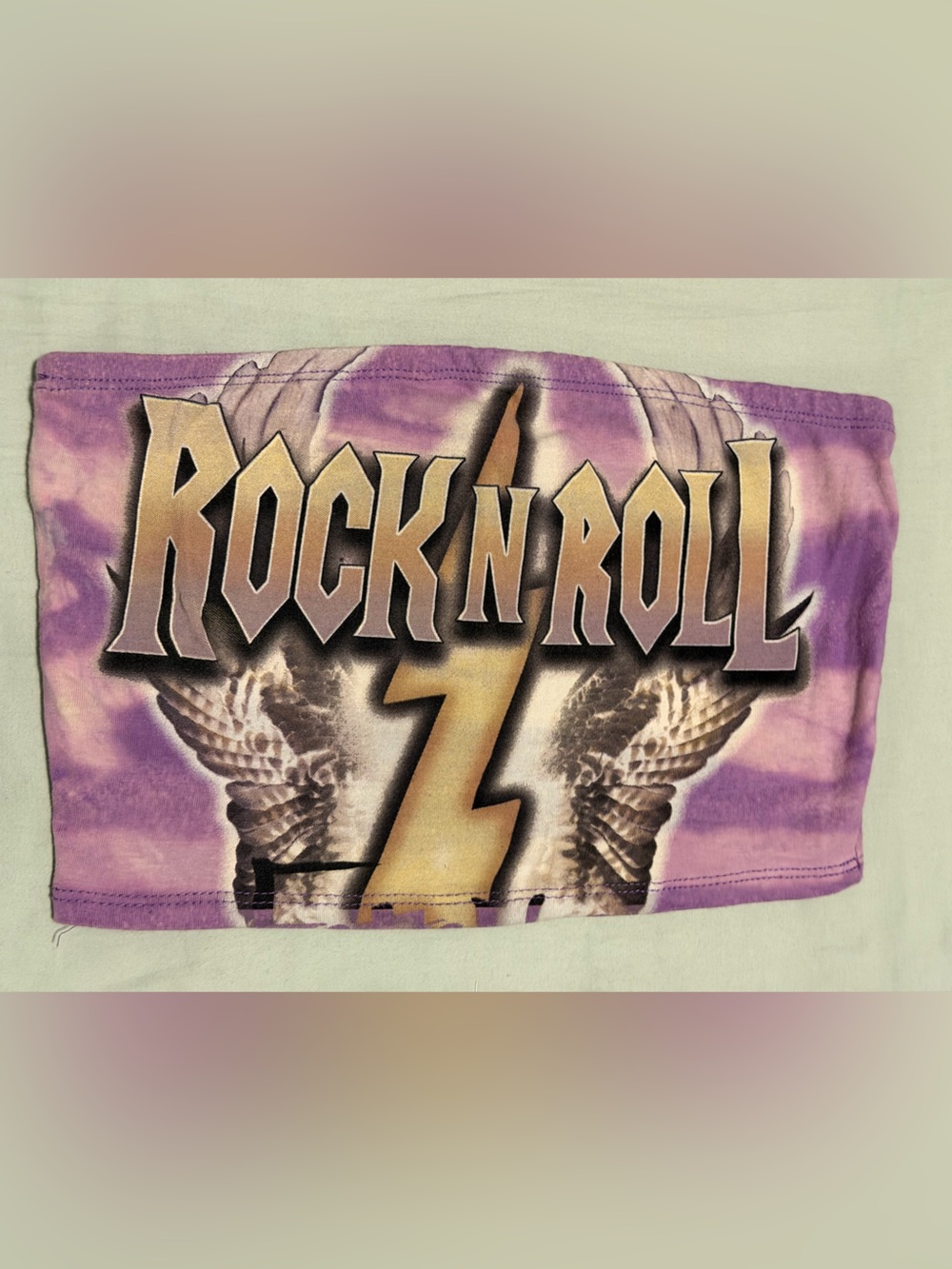 Purple Rock N Roll Cropped Tube Top